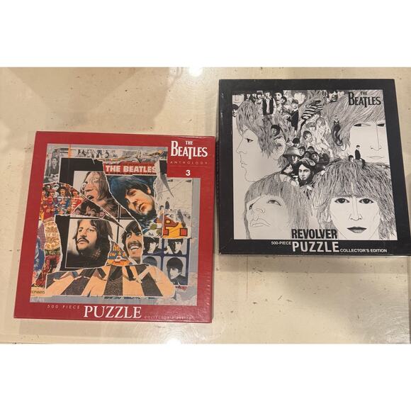 Lot of 2 Beatles Jigsaw Puzzles Revolver Anthology 3 500 Pieces Each - Picture 1 of 11